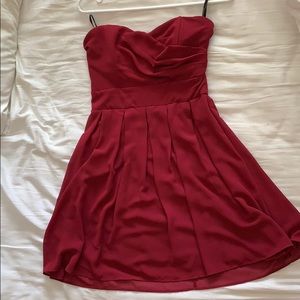 Strapless Plum Cocktail Dress (TFNC, Small)